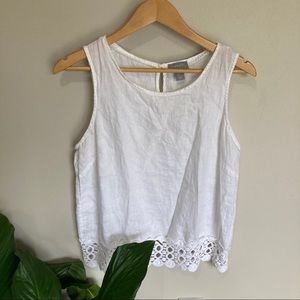 White Linen Top